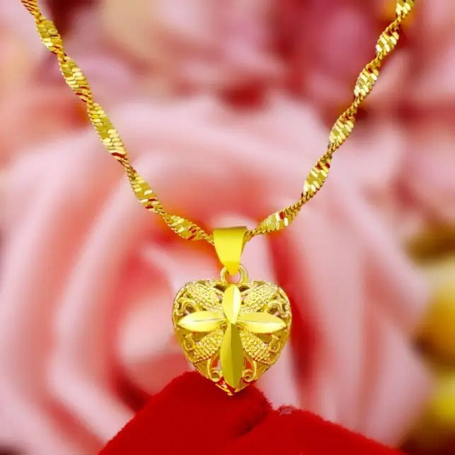 Gold Aura Heart Necklace